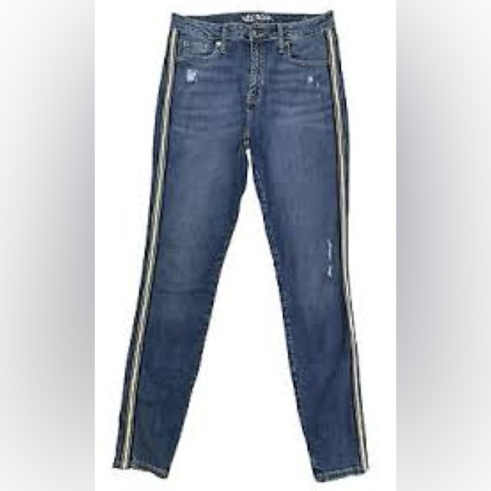 Wild Fable Denim Skinny Jean Pin Stripe Blue size 8 29 Regular